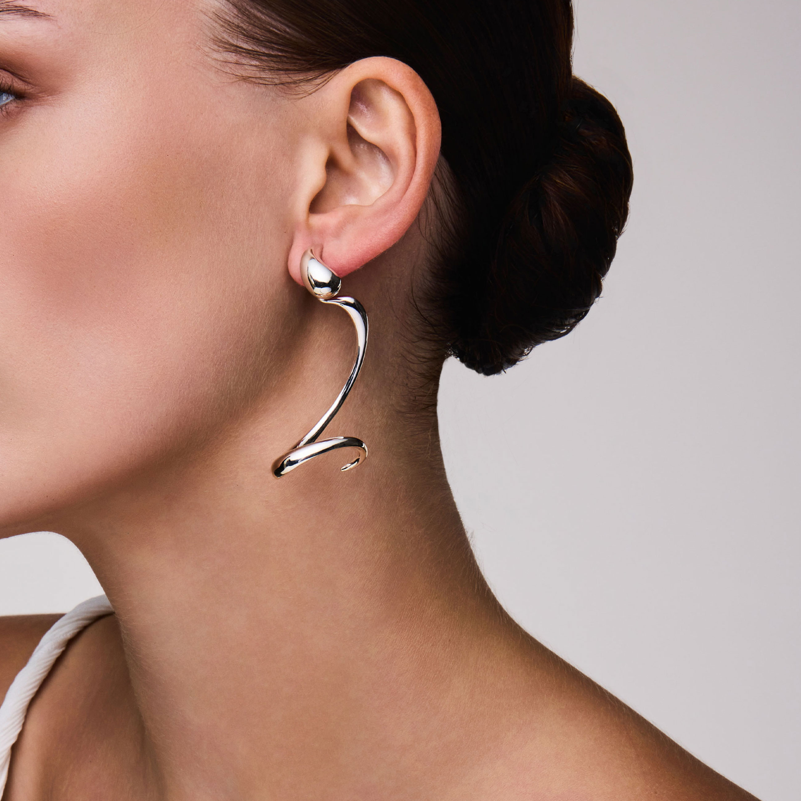 Cobra earrings silver MInas