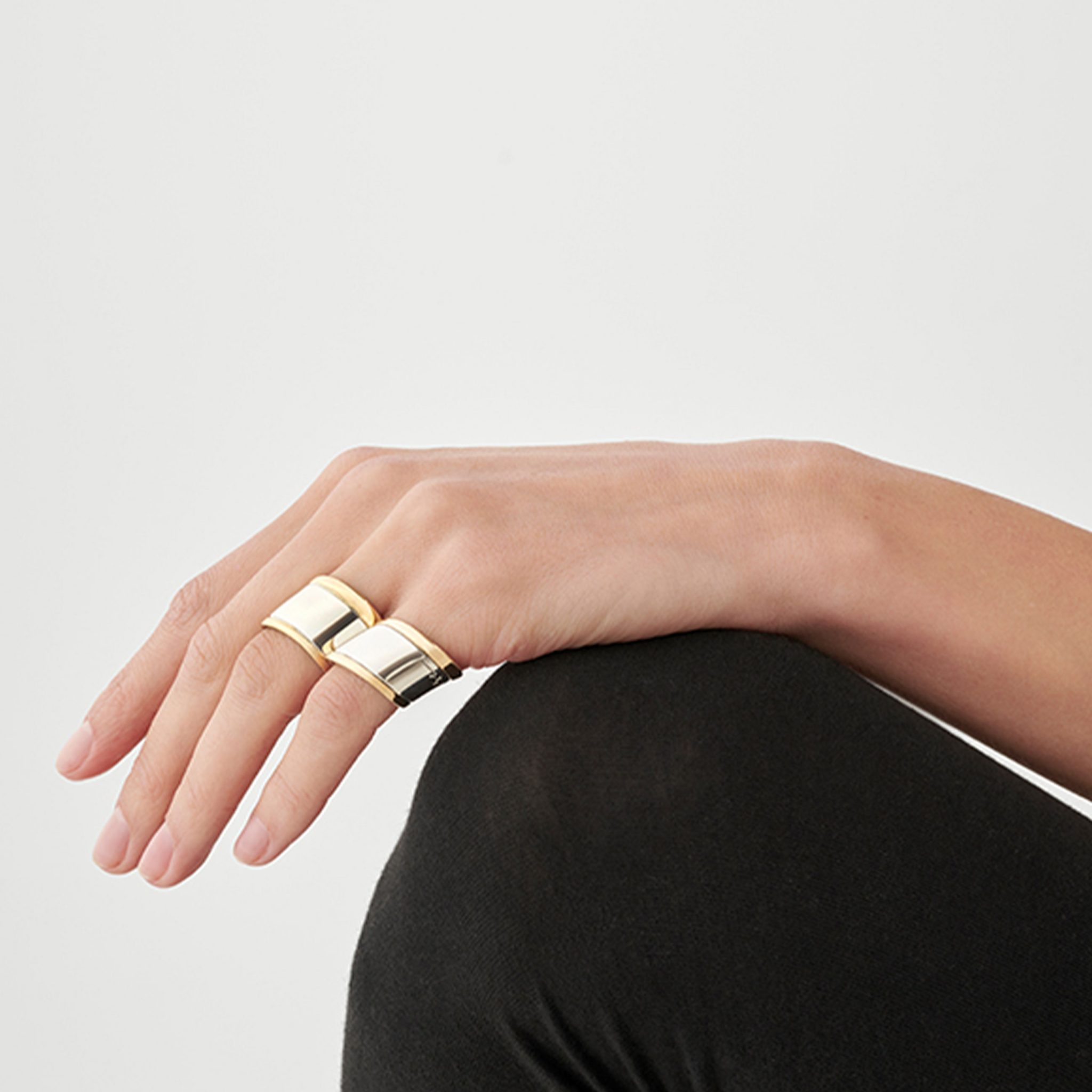 Minas Rings THE 395 CLASSIC RING SILVER & GOLD - Minas Online Shop